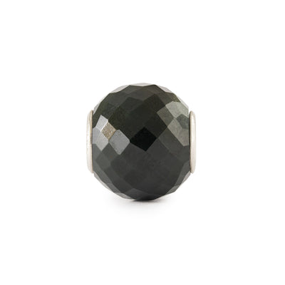 Round Green Chalcedony Facet Bead