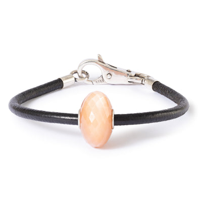 Feldspar Moonstone Leather Bracelet