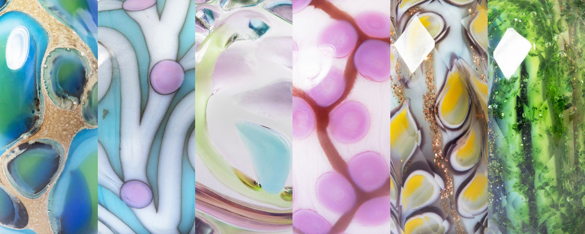 close-up of the six winning people's uniques beads