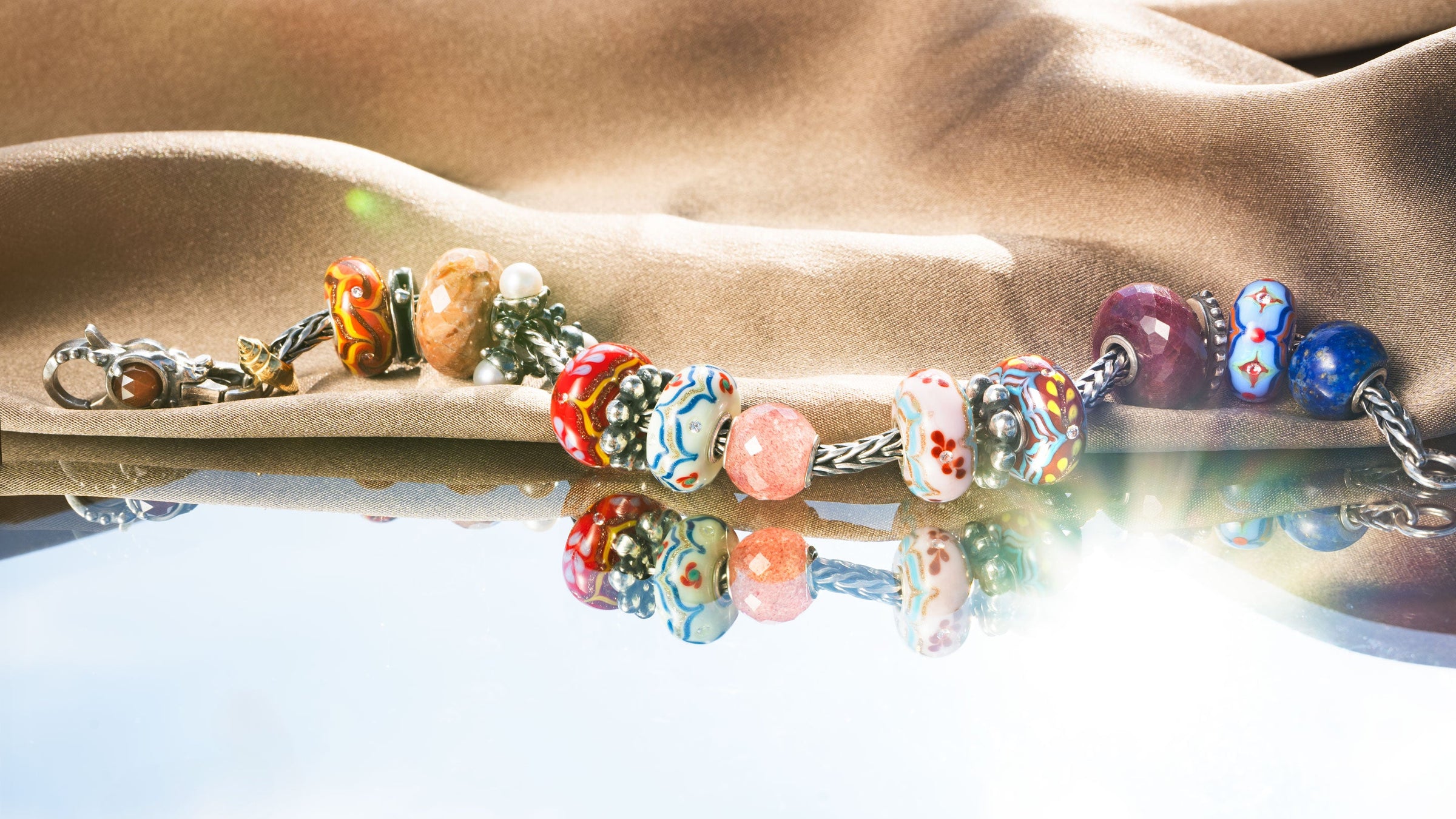 Limited Edition Trollbeads Day 2025 collection of glass beads with cubic zirconia, Ready to Shine