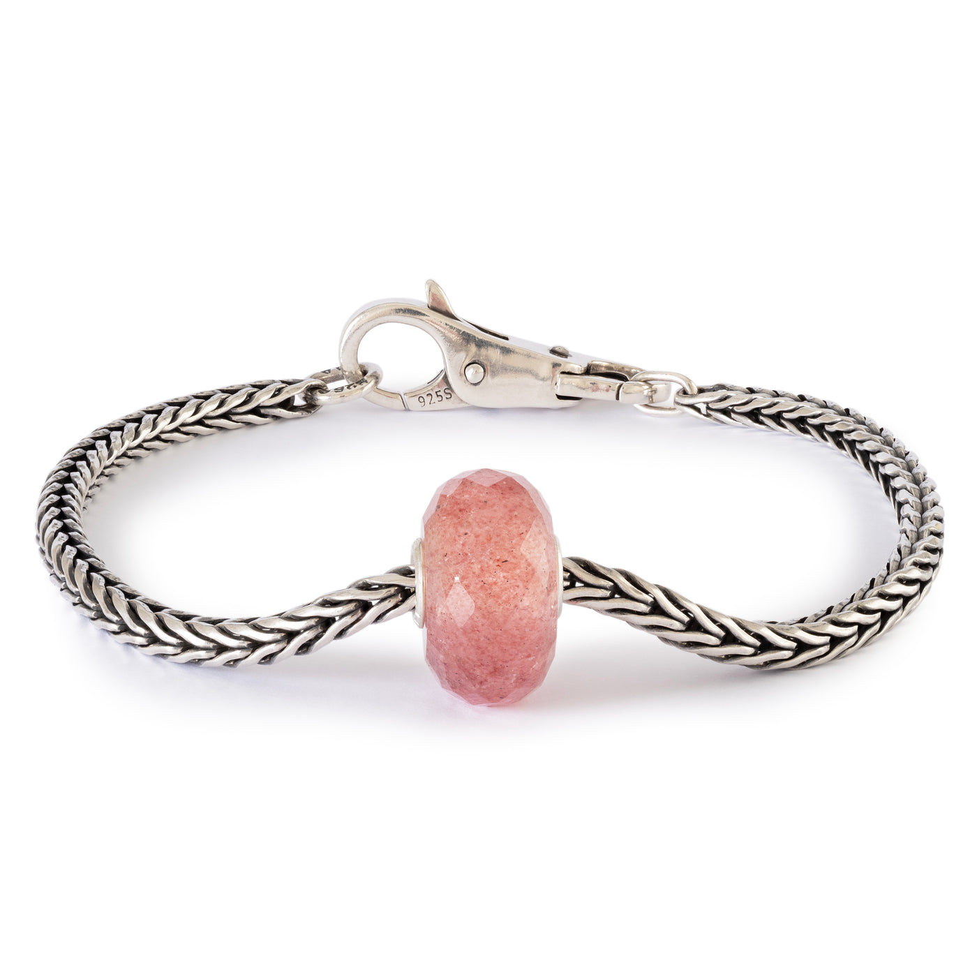 Strawberry Quartz Silver Bracelet