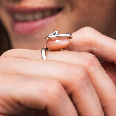 Feldspar Moonstone Elegant Fantasy Ring