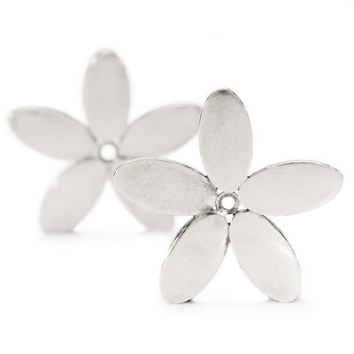 Wood Anemone Earrings with Silver Earring Hooks