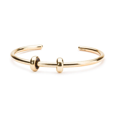 Gold Plated Bangle With 2 X Gold Plated Spacer