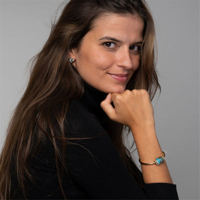 Gold Plated Bangle With 2 X Gold Plated Spacer