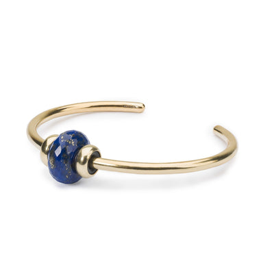 Gold Bangle with Lapis Lazuli